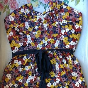 Anthropologie Never Worn Strapless Seashell Breast Floral Top